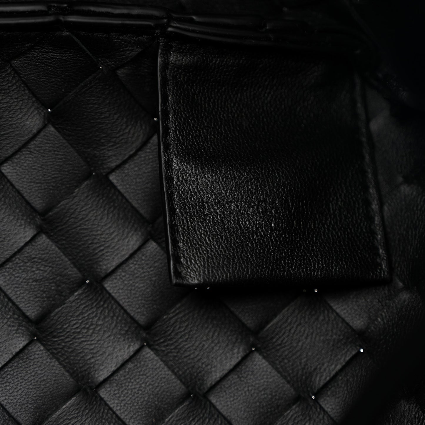 Nappa Intrecciato Small Campana Shoulder Bag Black
