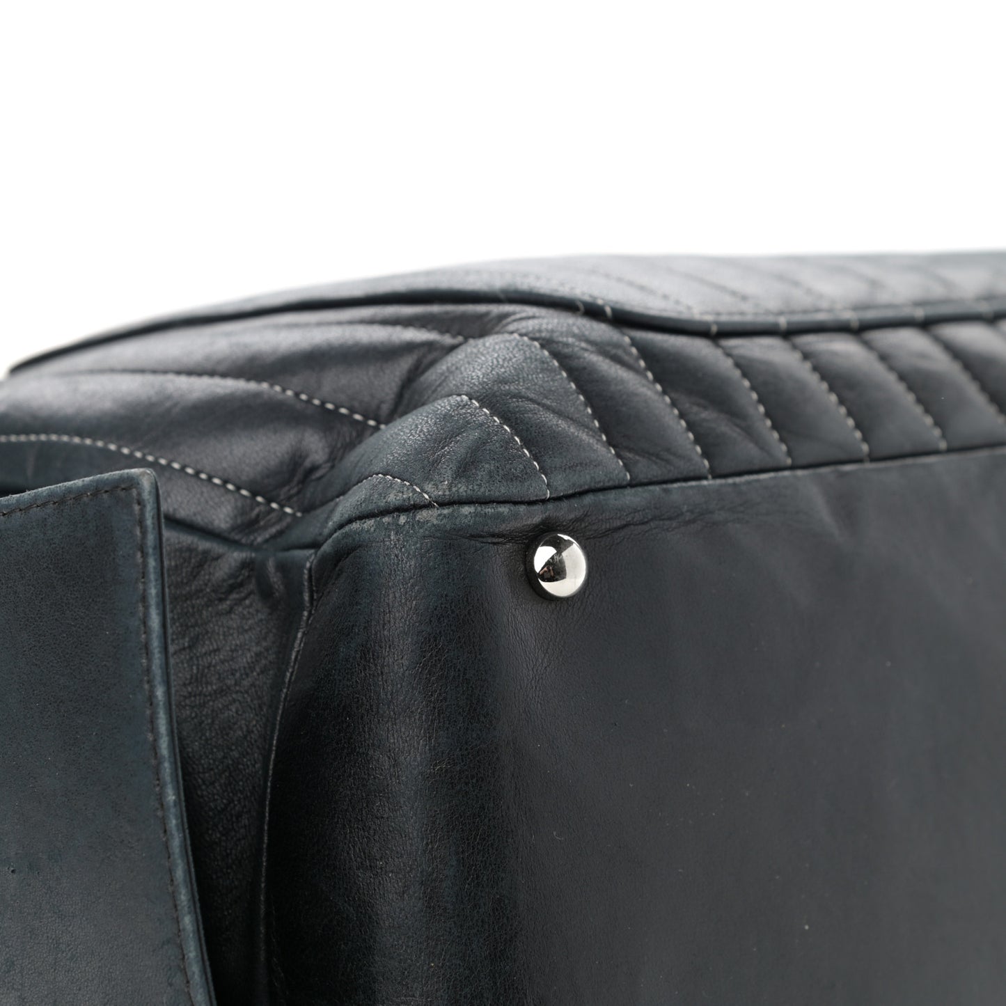 Lambskin Vertical Quilted Mademoiselle Camera Case Black