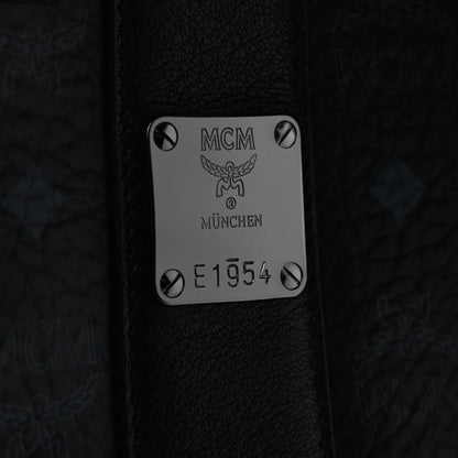 MCM Visetos Large Liz Reversible Shopper Tote Black 7 of 9
