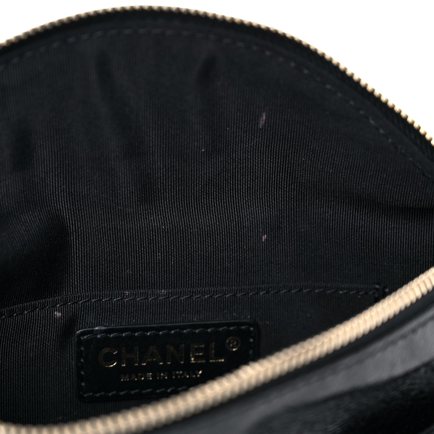 Crumpled Glazed Lambskin Quilted Waist Bag Fanny Pack Black
