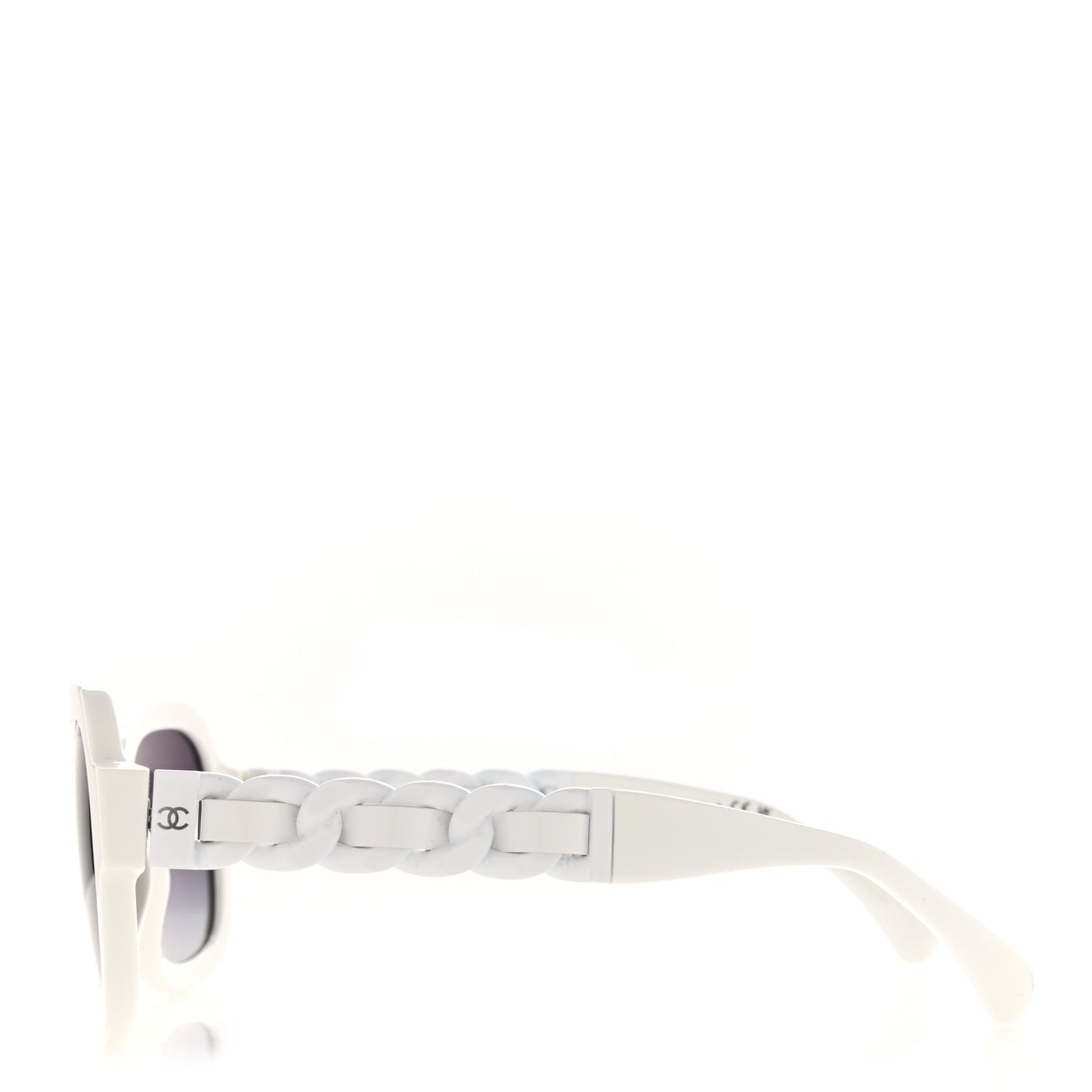 Acetate Chain Sunglasses 5465-Q White