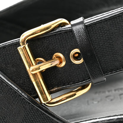 Gucci Monogram Granada Kid Trip 40/72mm Lug Sole Sandals 38.5 Black 10 of 11