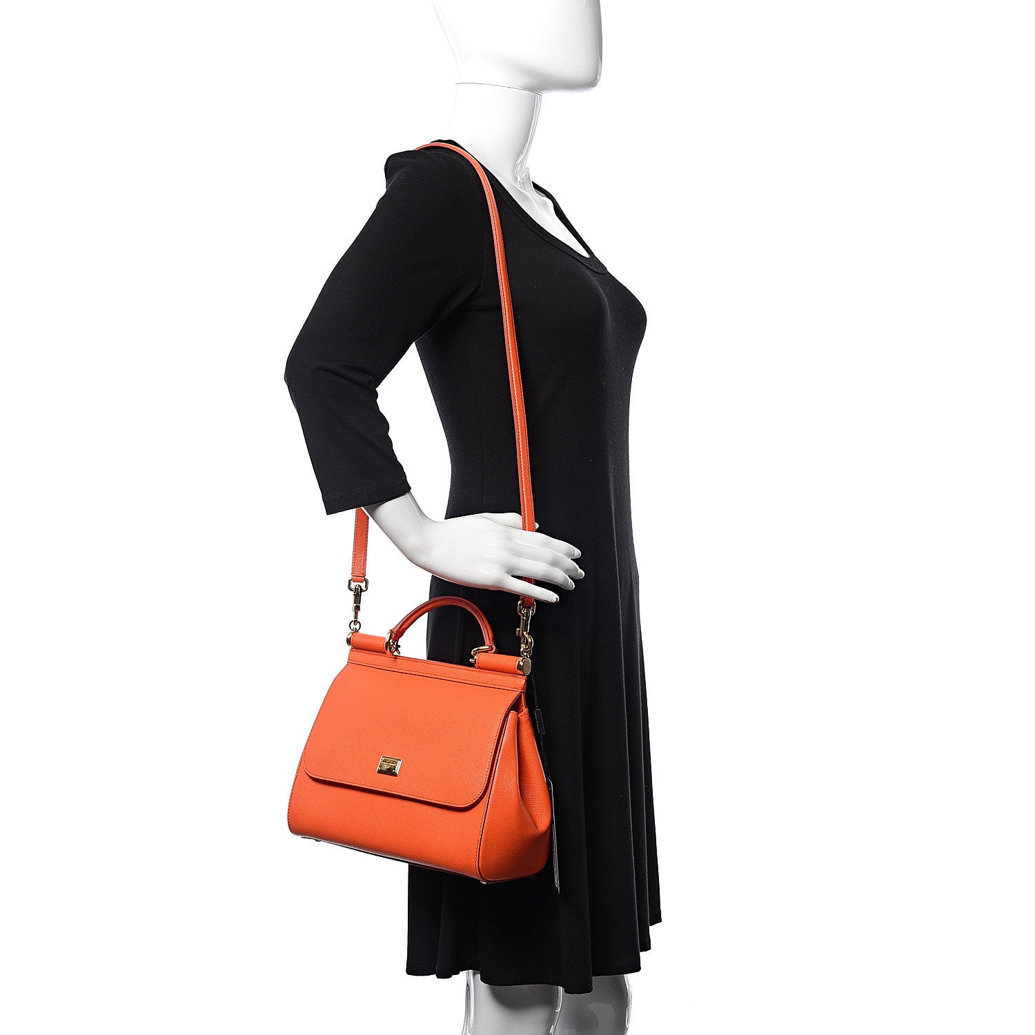 Dolce & Gabbana Dauphine Medium Miss Sicily Satchel Mandarino 2 of 8