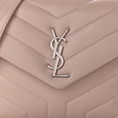 Saint Laurent Calfskin Y Quilted Monogram Small Loulou Chain Satchel Nude Powder 21 of 21