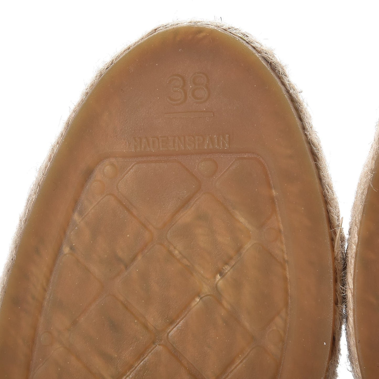 Lambskin Printed CC Lace Up Espadrilles 38 Black White