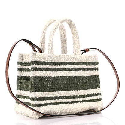 Celine Stripe Triomphe Small Cabas Thais Khaki Tan 3 of 8