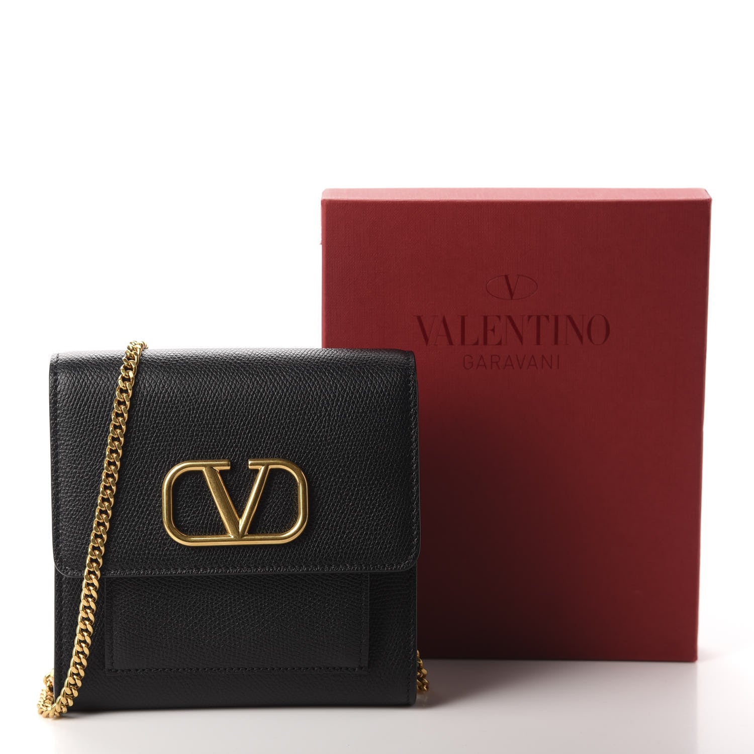 Valentino Garavani Calfskin VLogo Crossbody Bag Black 10 of 10