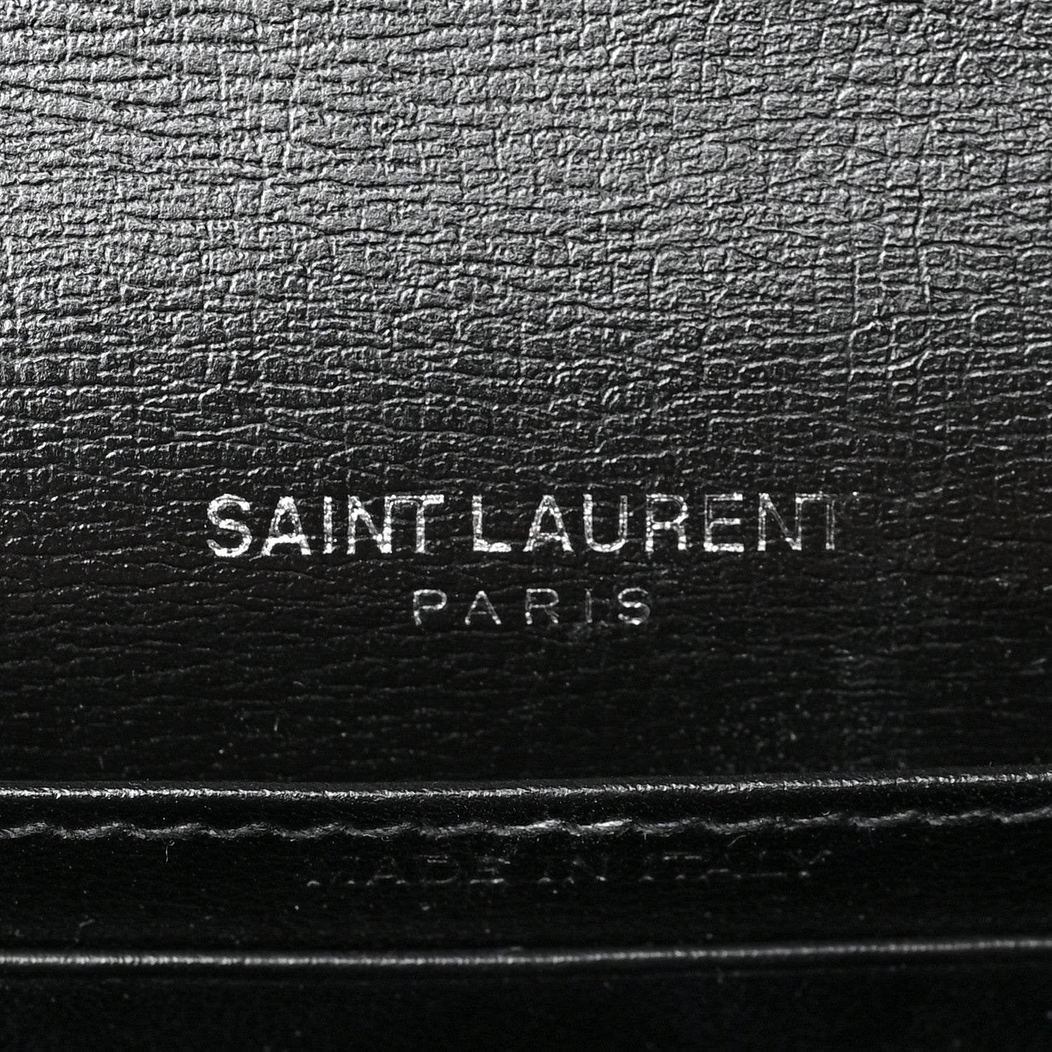 Saint Laurent Calfskin Monogram Sunset Chain Wallet Black 6 of 8