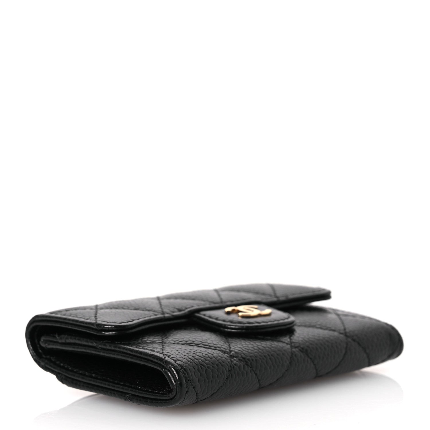Chanel Caviar Quilted Flap Card Holder Wallet Black 4 of 12
