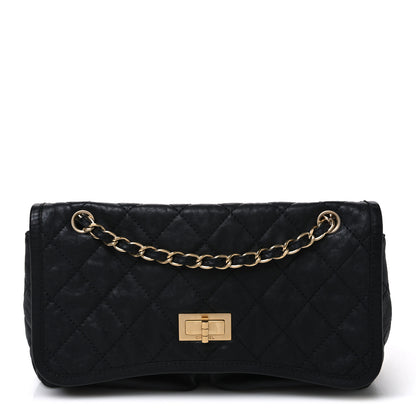 Chanel Aged Calfskin Quilted 2.55 Reissue Chain Flap Black 1 of 10