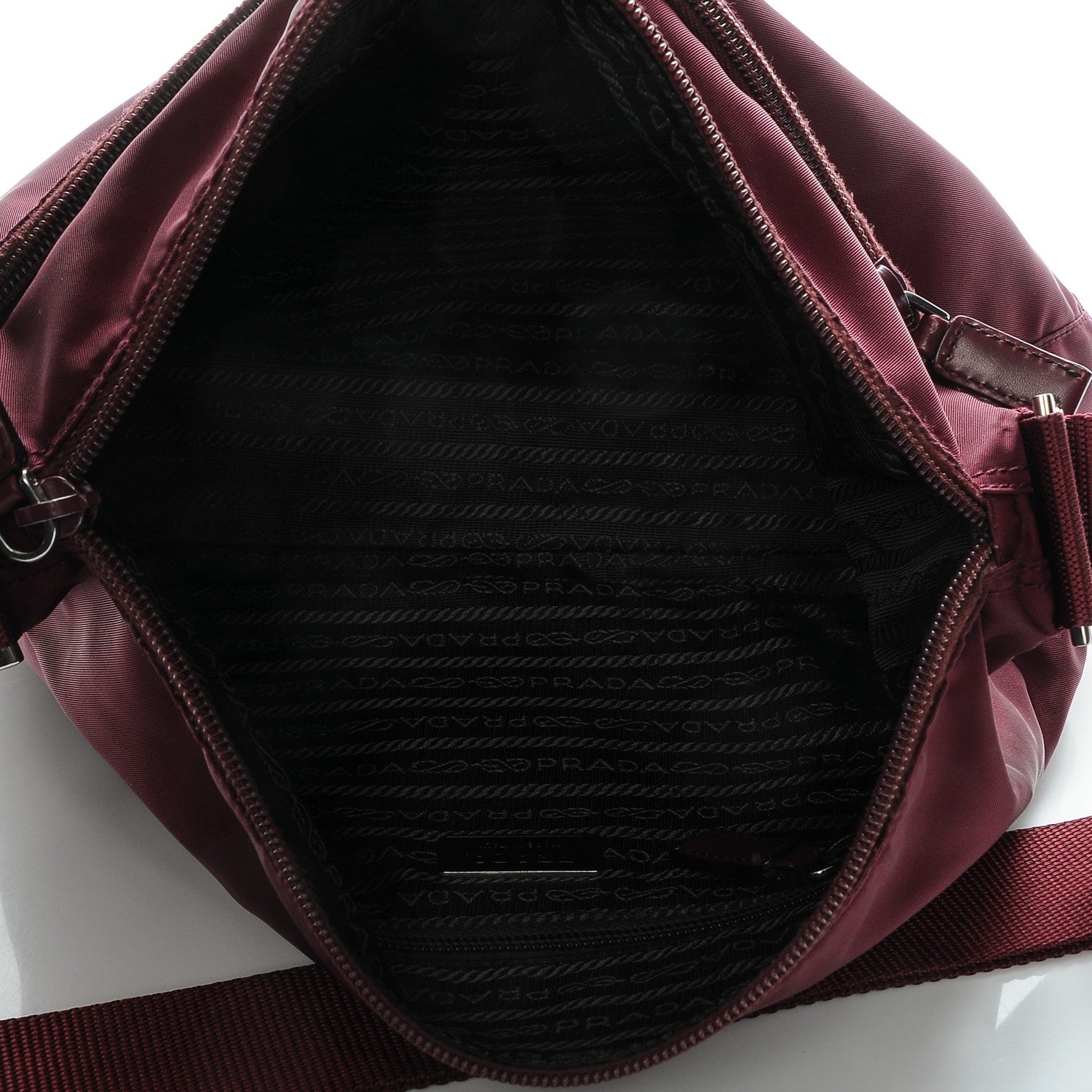 Prada Nylon Vela Flat Messenger Bag Ametista 5 of 7