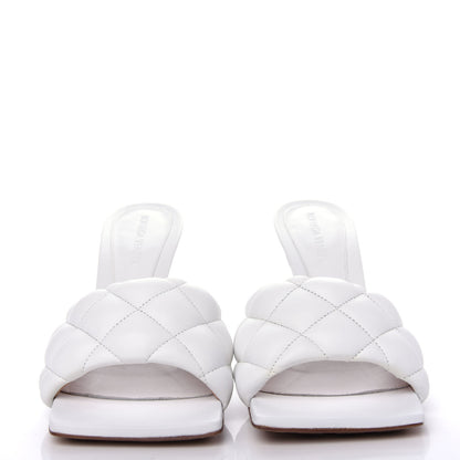 Bottega Veneta Nappa Matelasse Padded Mule Sandals 38.5 Optic White 2 of 10