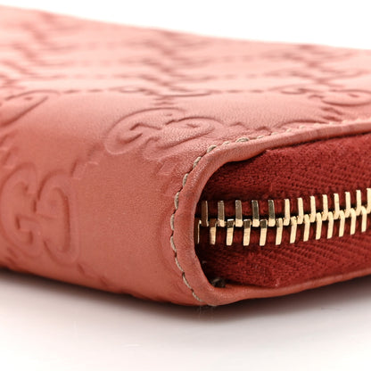 Gucci Guccissima GG Pierce Zip Around Wallet Coral 12 of 18