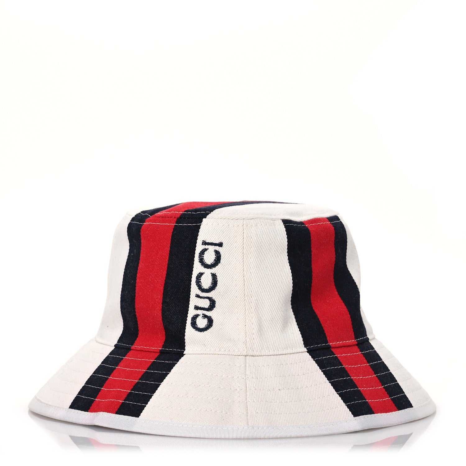 Gucci Monogram Canvas Web Bucket Hat S White 1 of 10