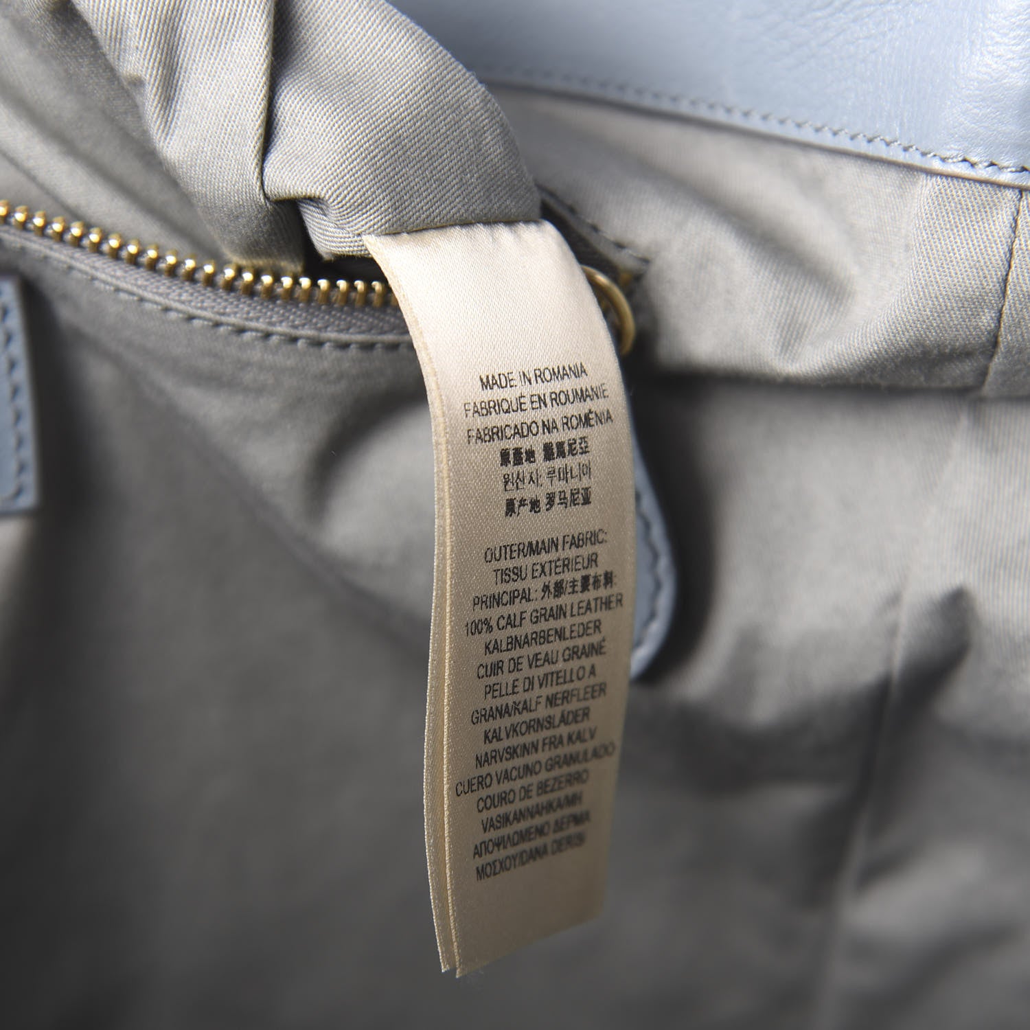 Burberry Calfskin Haymarket Check Small Canterbury Tote Slate Blue 9 of 11