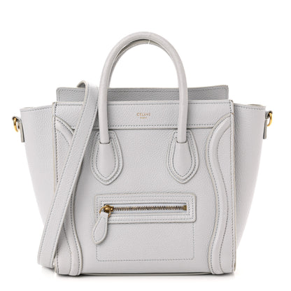 Celine Drummed Calfskin Nano Luggage Lune 1 of 17