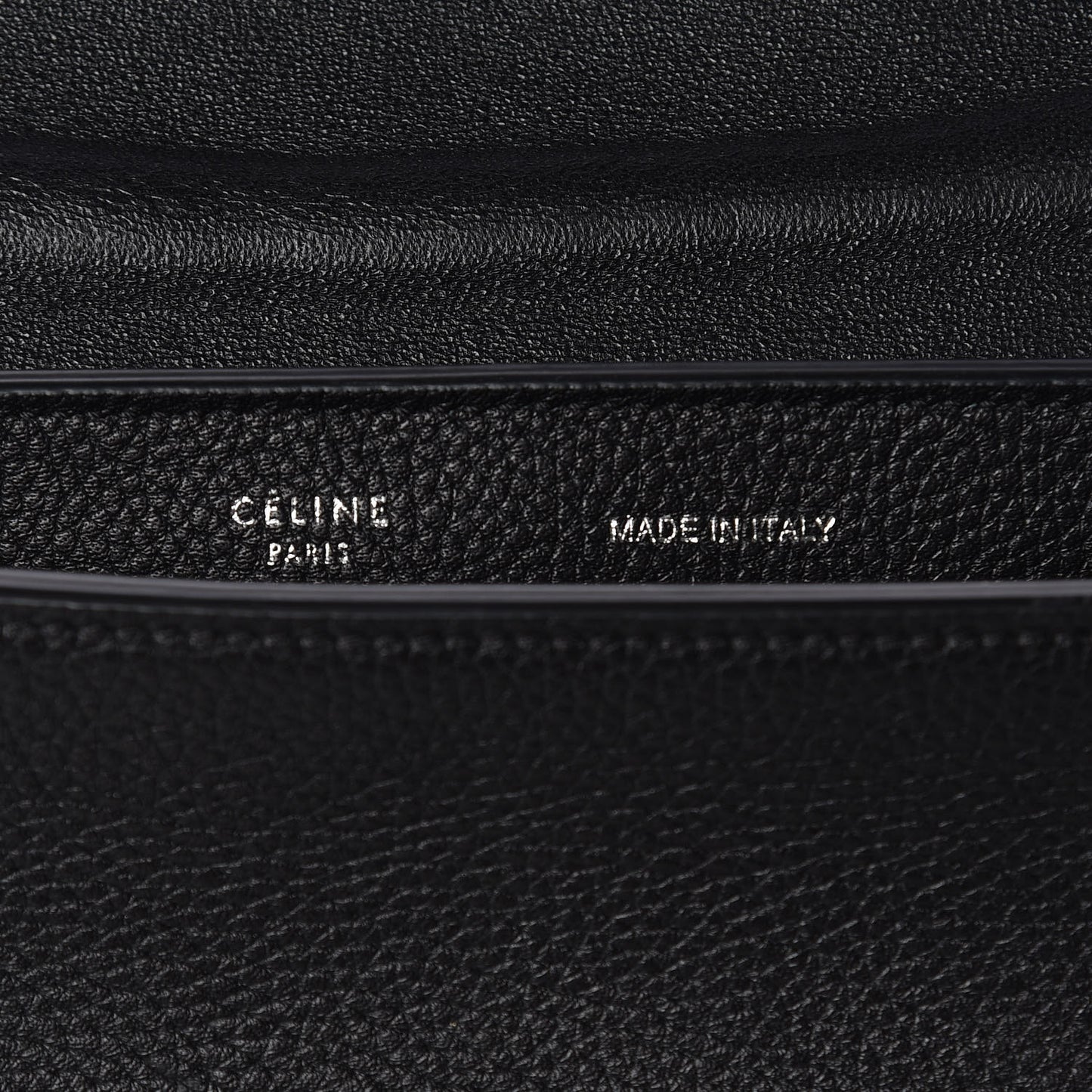 Drummed Calfskin Suede Small Trapeze Black