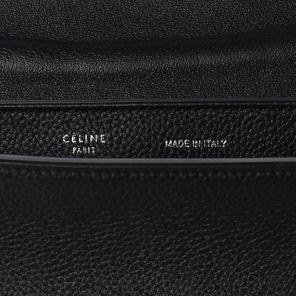 Celine Drummed Calfskin Suede Small Trapeze Black 9 of 9