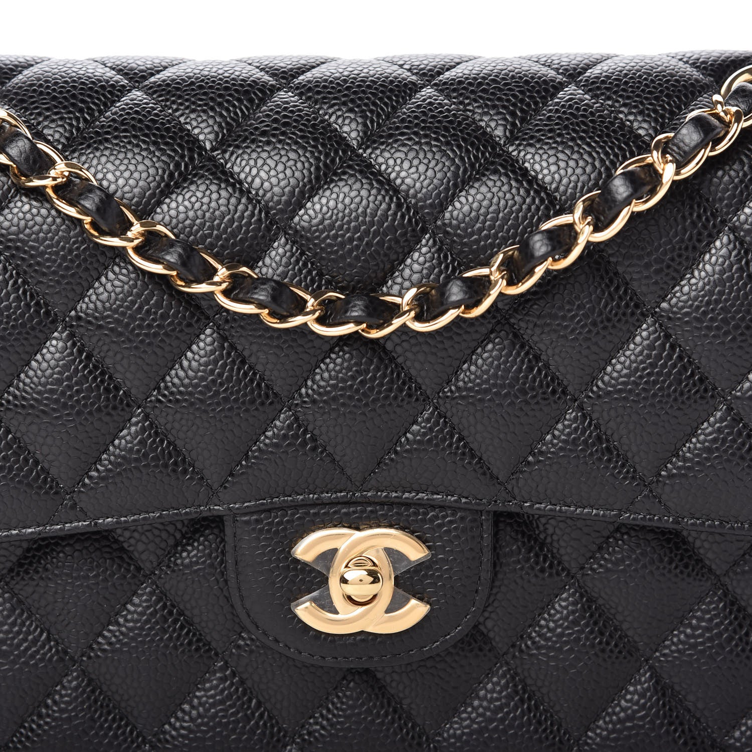 Chanel Caviar Quilted Medium Double Flap Black 10 of 11