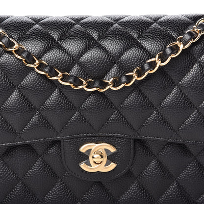 Chanel Caviar Quilted Medium Double Flap Black 10 of 11
