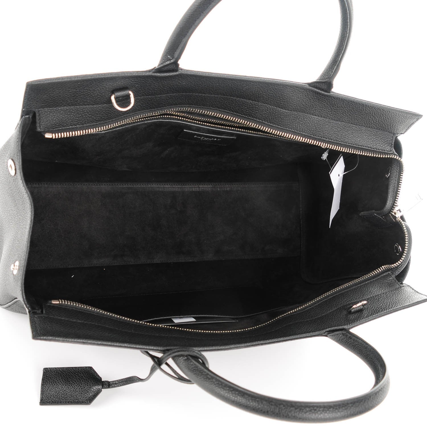 Saint Laurent Grained Calfskin Medium Cabas Rive Gauche Black 5 of 7