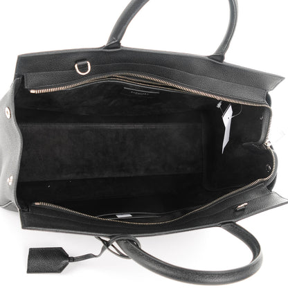 Saint Laurent Grained Calfskin Medium Cabas Rive Gauche Black 5 of 7