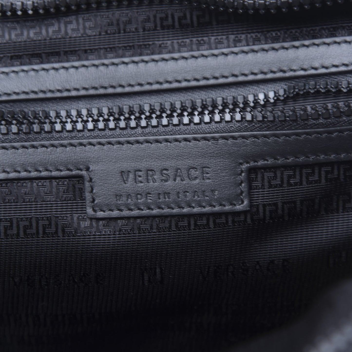 Nylon Baroque Print Tote Black