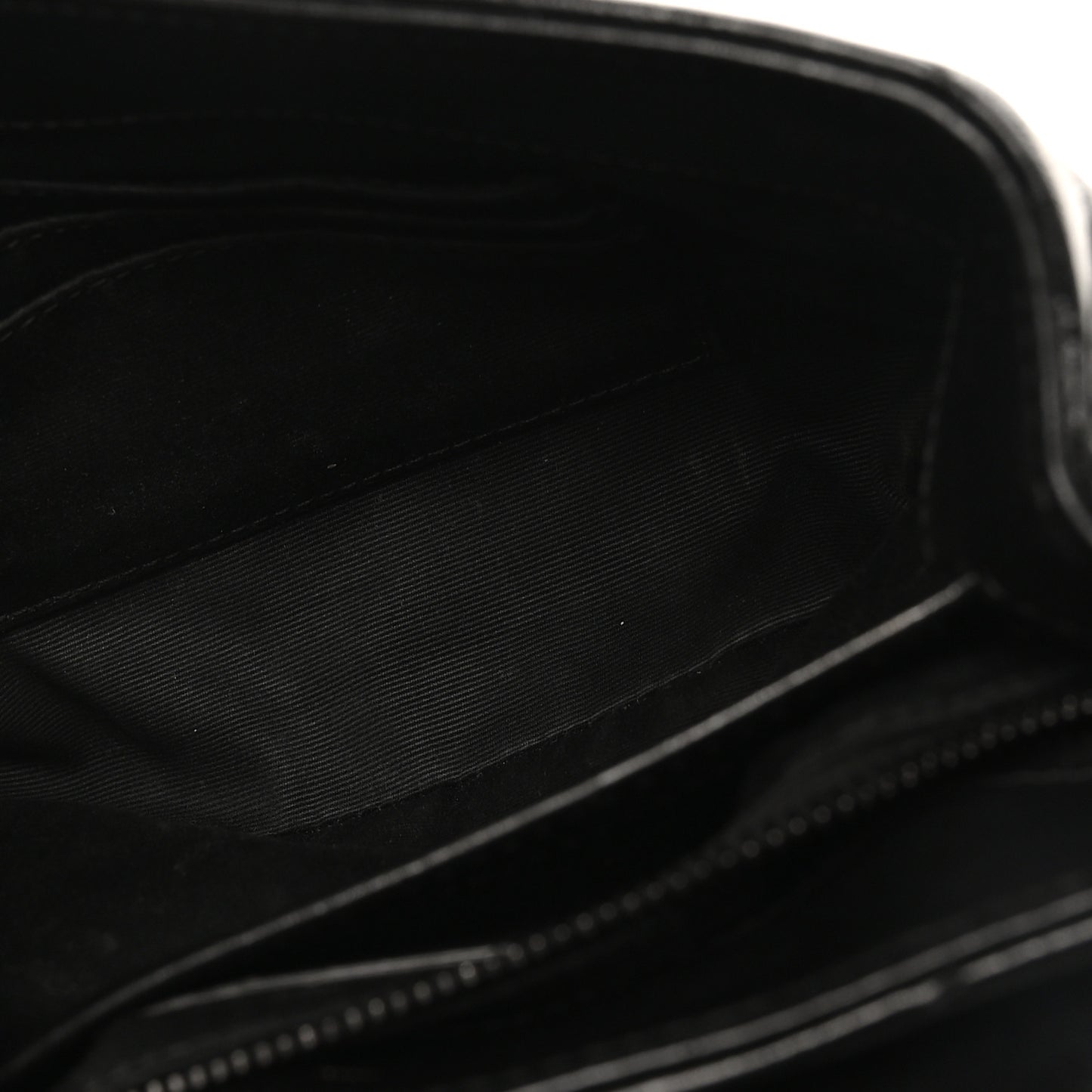 Calfskin Y Quilted Monogram Monochrome Toy Loulou Crossbody Bag Black