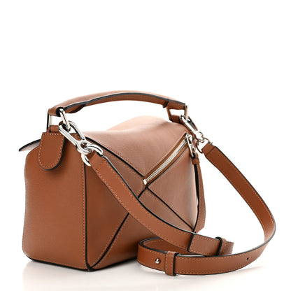 Loewe Grained Calfskin Small Puzzle Bag Tan 3 of 11