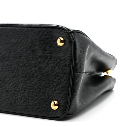 Prada Saffiano Small Galleria Double Zip Tote Black 10 of 12
