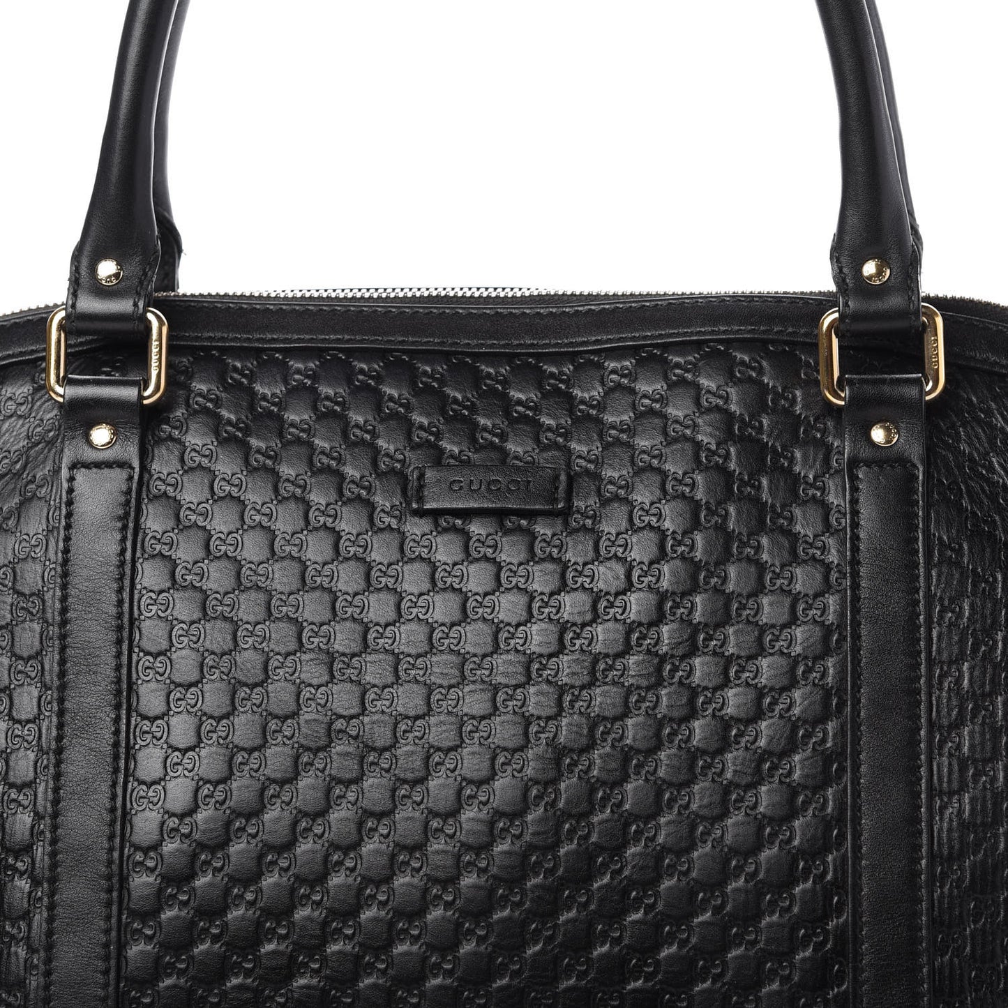 Soft Microguccissima Large Dome Satchel Black