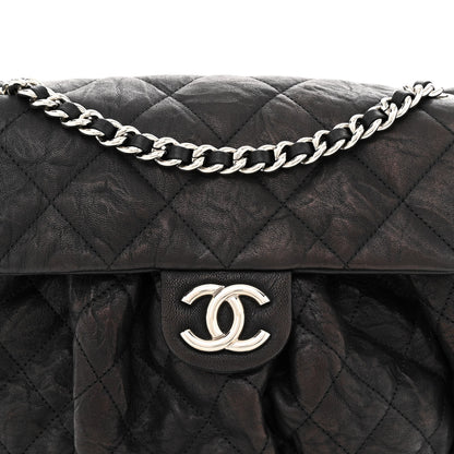 Chanel Washed Lambskin Quilted Medium Chain Around Messenger Black 8 of 11