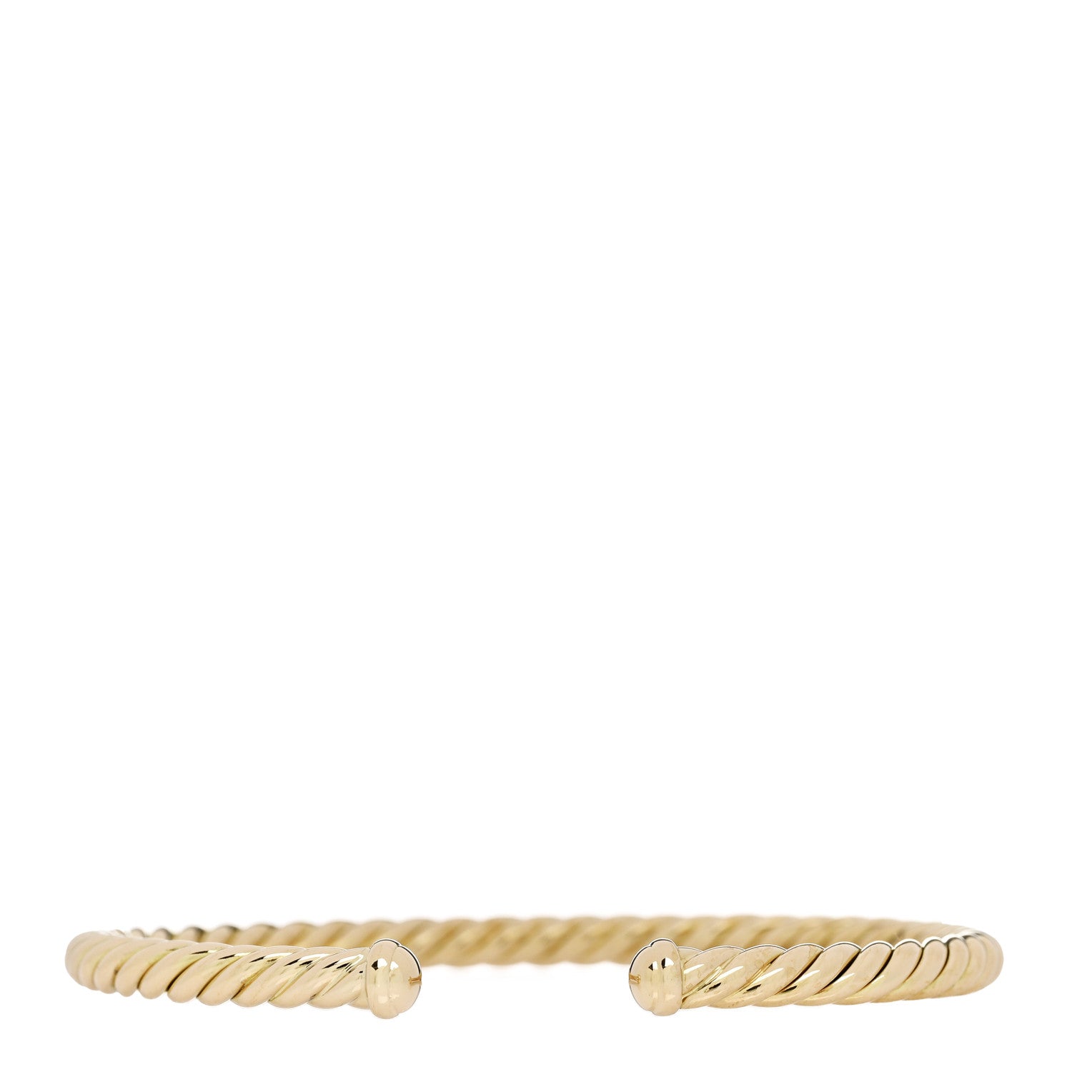 David Yurman 18K Yellow Gold 4mm Cablespira Flex Bracelet 1 of 3