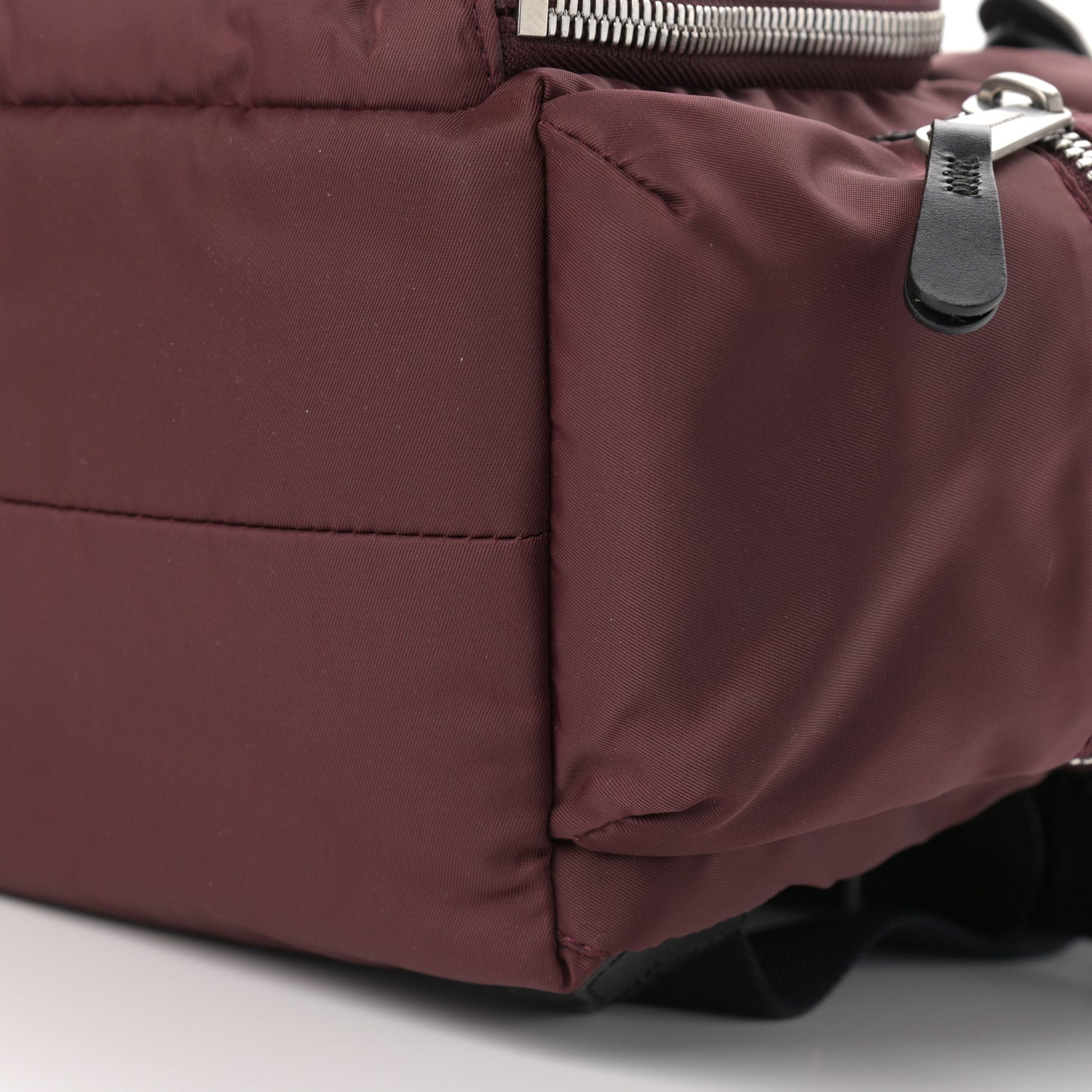 Nylon Puffer Medium Rucksack Backpack Burgundy