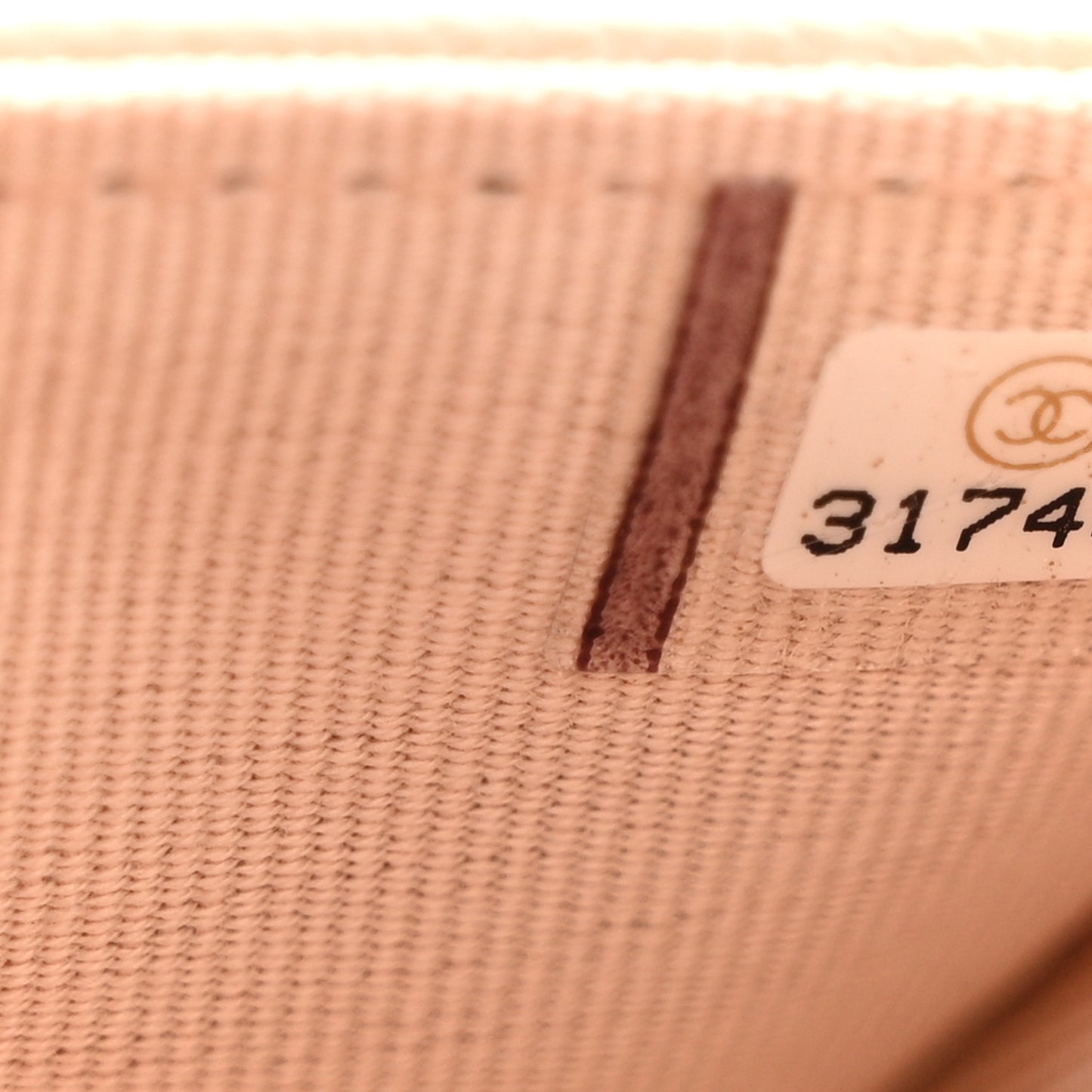 Caviar Quilted Flap Card Holder Wallet Light Beige