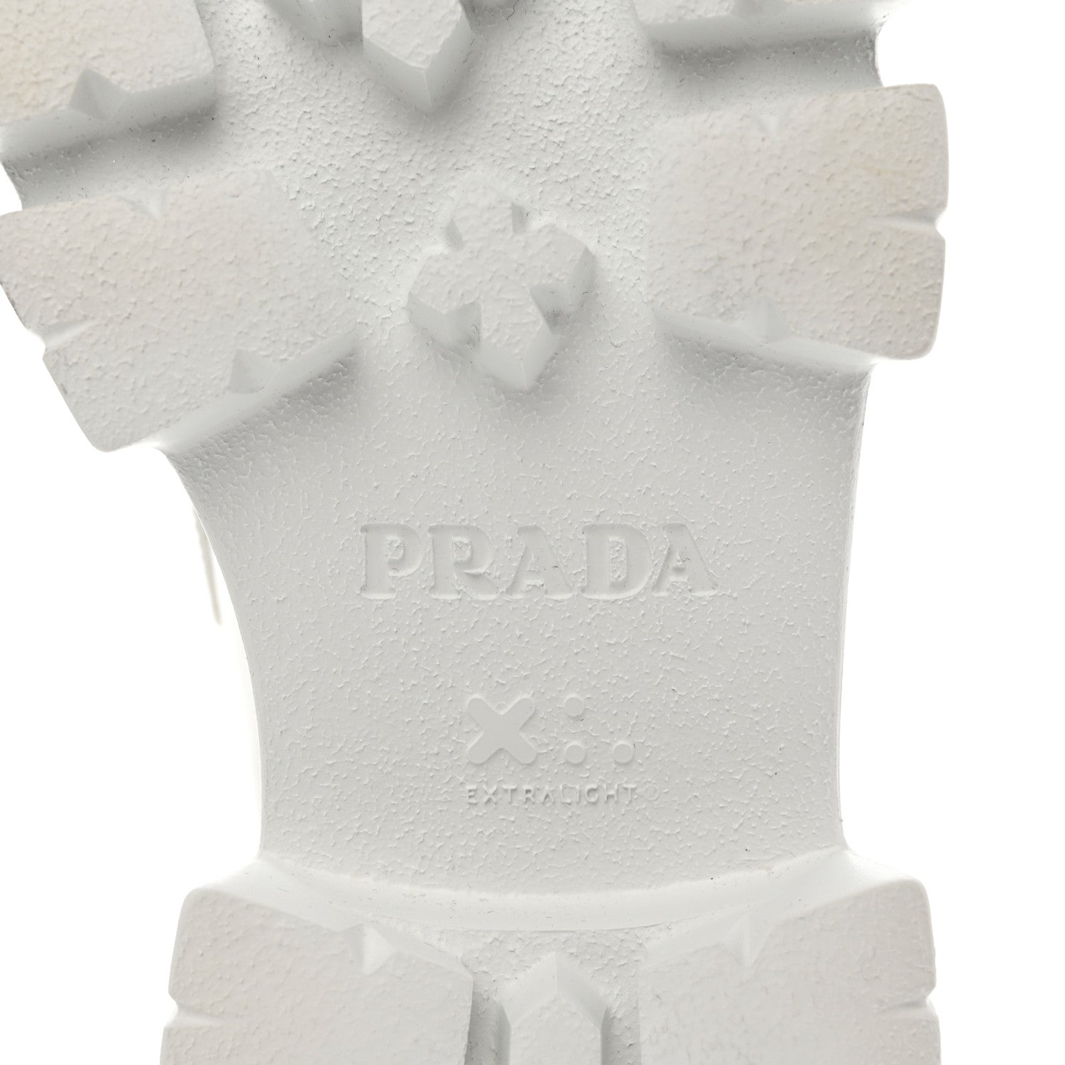 Prada Spazzolato Rois Metal Triangle Logo Monolith 55mm Loafers 38 White 6 of 11