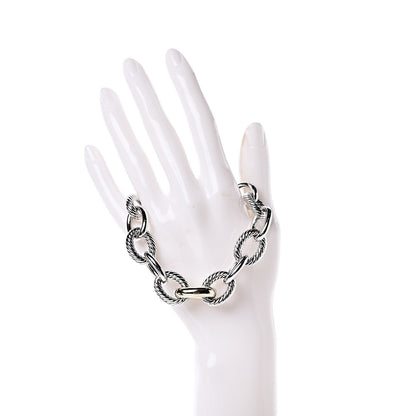 David Yurman Sterling Silver 14K Yellow Gold Extra Large Oval Link Bracelet 2 of 4
