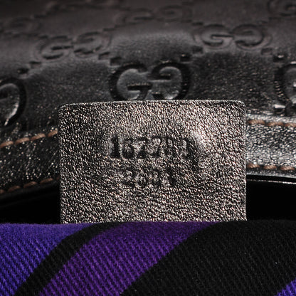 Gucci Guccissima Britt Medium Shoulder Bag Gunmetal 8 of 8