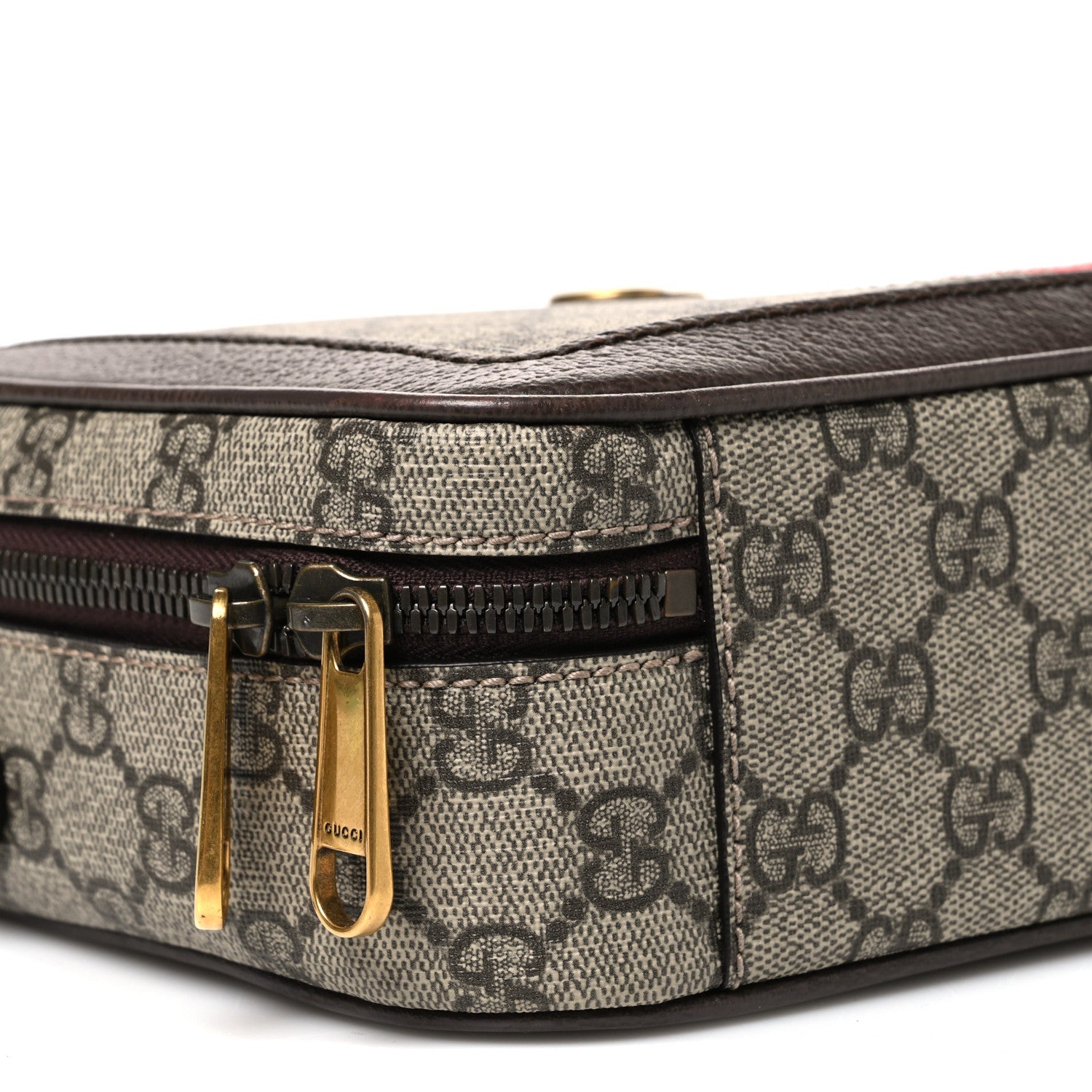 Gucci GG Supreme Monogram Web Small Ophidia Top Handle Shoulder Bag Brown 9 of 11