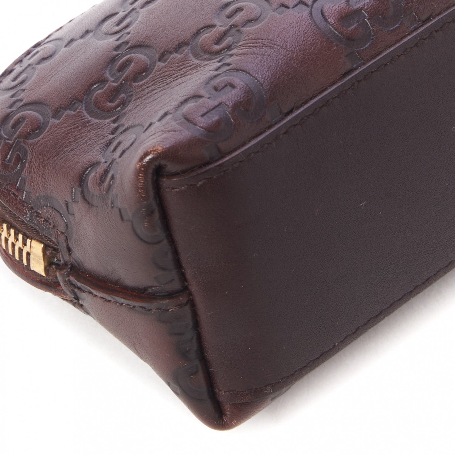 Gucci Guccissima Small Cosmetic Pouch Dark Brown 8 of 8