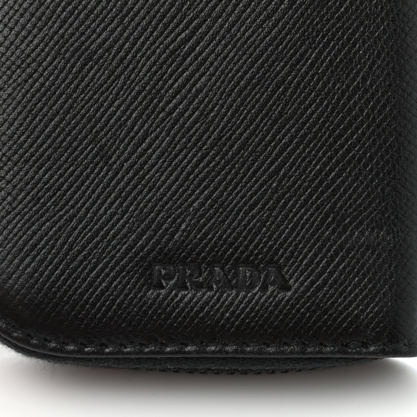 Saffiano Zip Around Key Holder Black