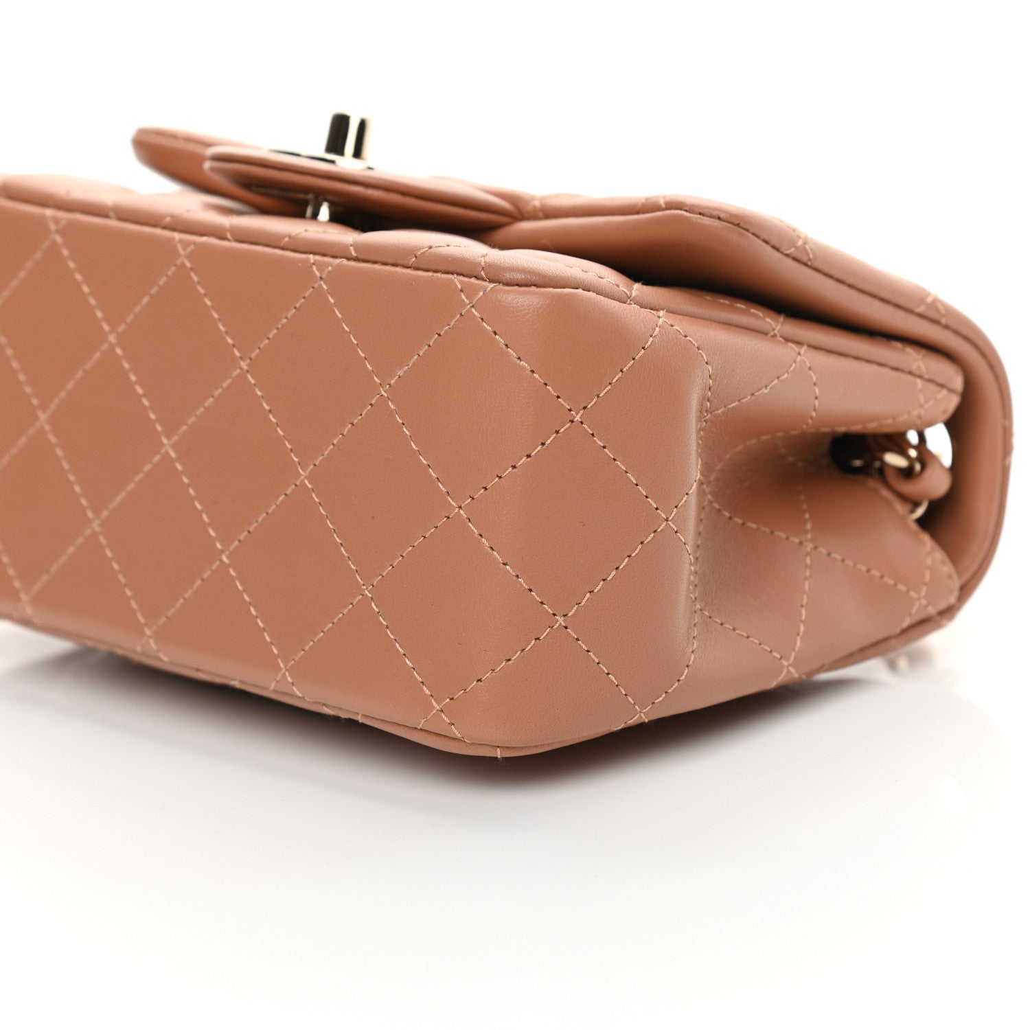 Chanel Lambskin Quilted Mini Square Flap Brown 10 of 12