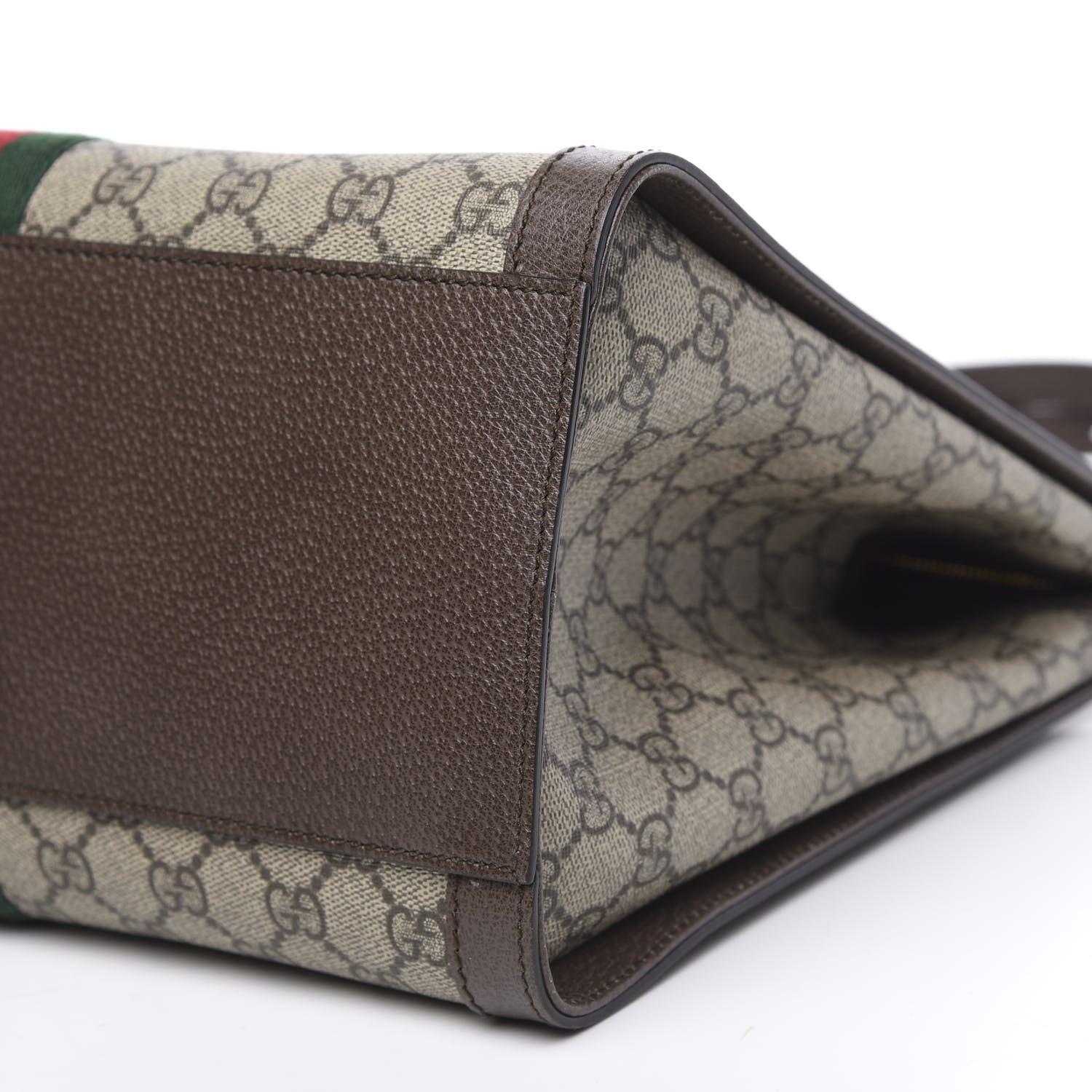 Gucci GG Supreme Monogram Web Medium Ophidia Tote Bag Brown 10 of 10
