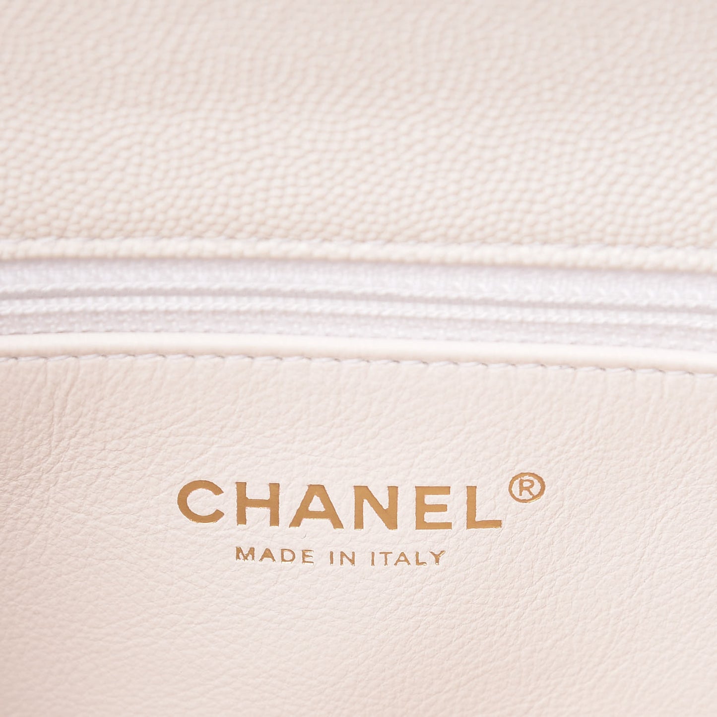Caviar Lizard Quilted Small Coco Handle Flap White Beige