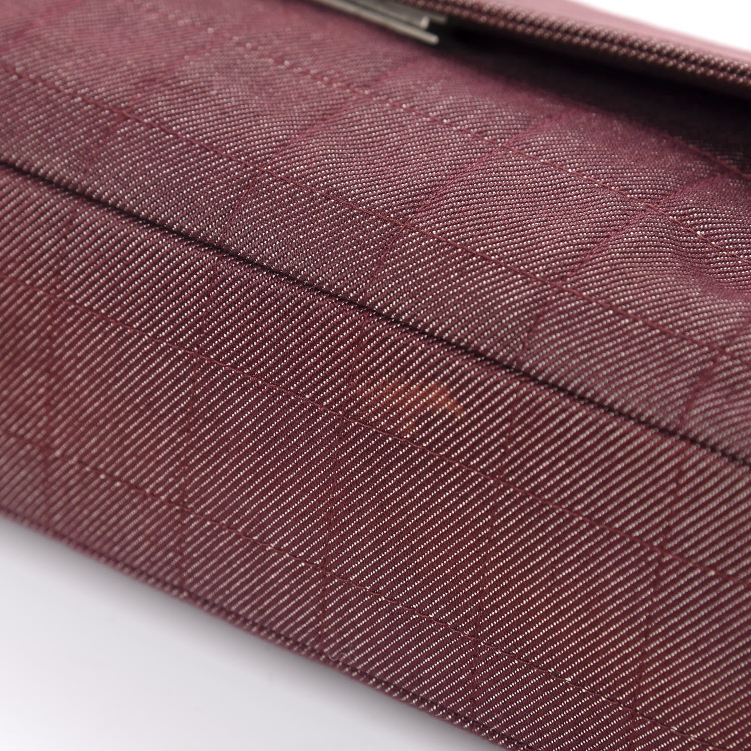 Chanel Canvas Chocolate Bar Reissue Single Flap Dark Red 12 of 15