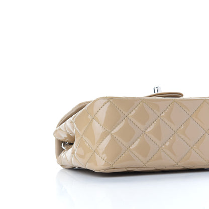 Chanel Patent Quilted Mini Square Flap Beige 8 of 11