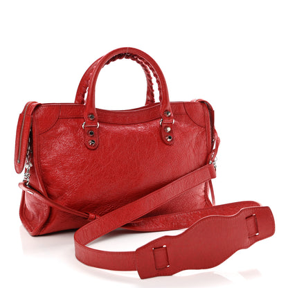 Balenciaga Agneau Classic Silver Hardware S City Rouge Groseille 3 of 11