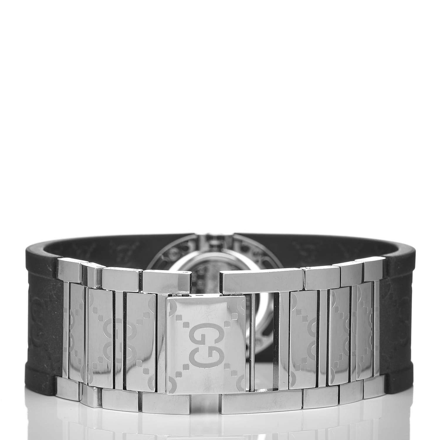 Gucci Stainless Steel Rubber 23mm Twirl Quartz Watch Black 4 of 8