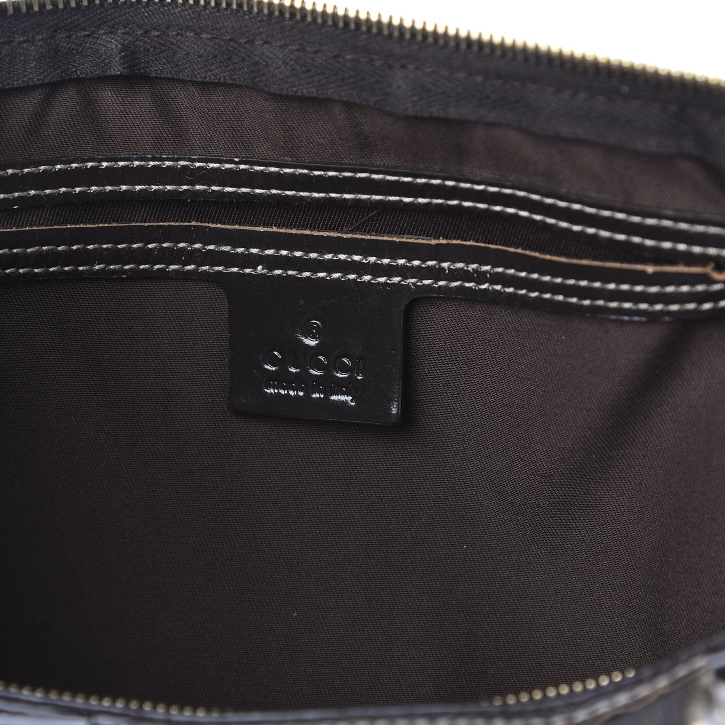GG Supreme Monogram Medium Boston Dark Brown