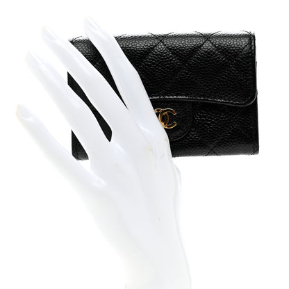 Chanel Caviar Quilted Flap Card Holder Black 2 of 9